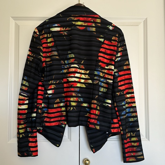 Frank Lyman blazer lightweight striped floral size 10 - Picture 6 of 6